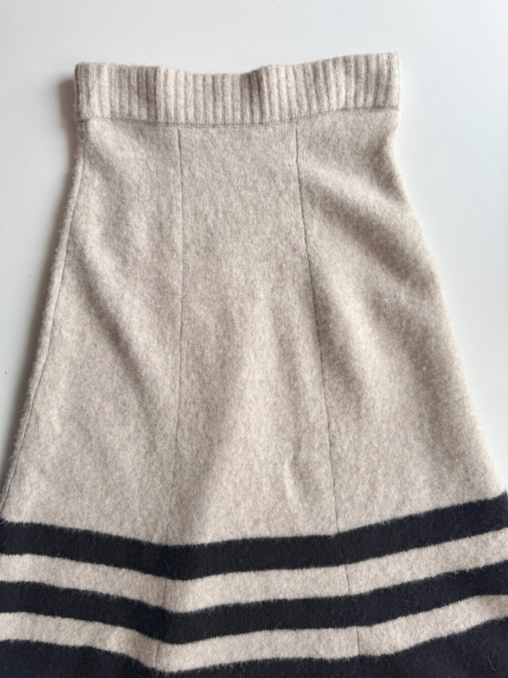 BANANA REPUBLIC Tulsi Blanket Stripe Wool Yak Blend Midi Sweater Skirt, Size S - Picture 8 of 12